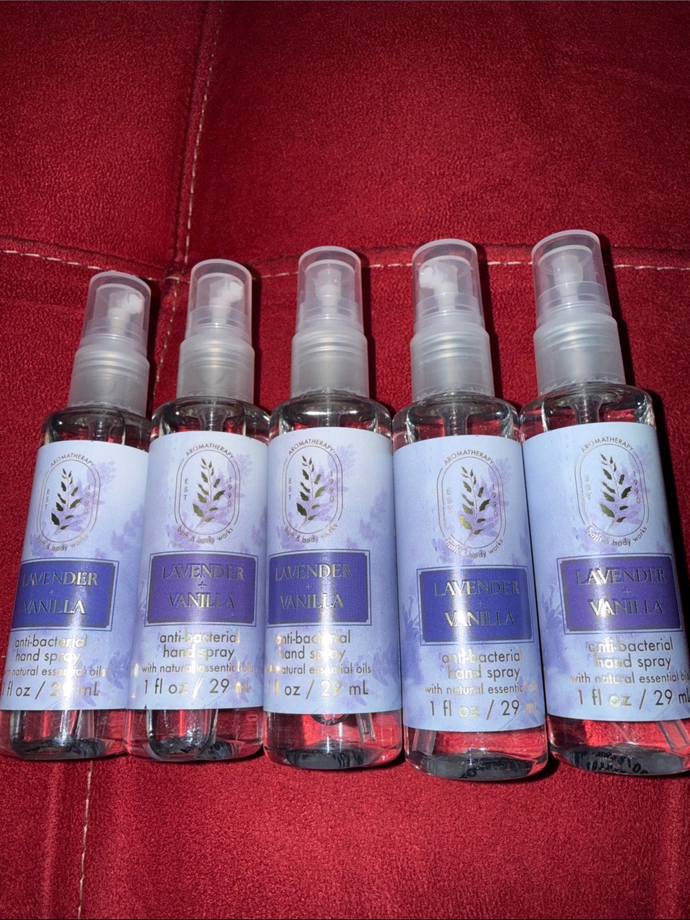 BBW 5pc Lavender Vanilla Antibacterial hand spray
